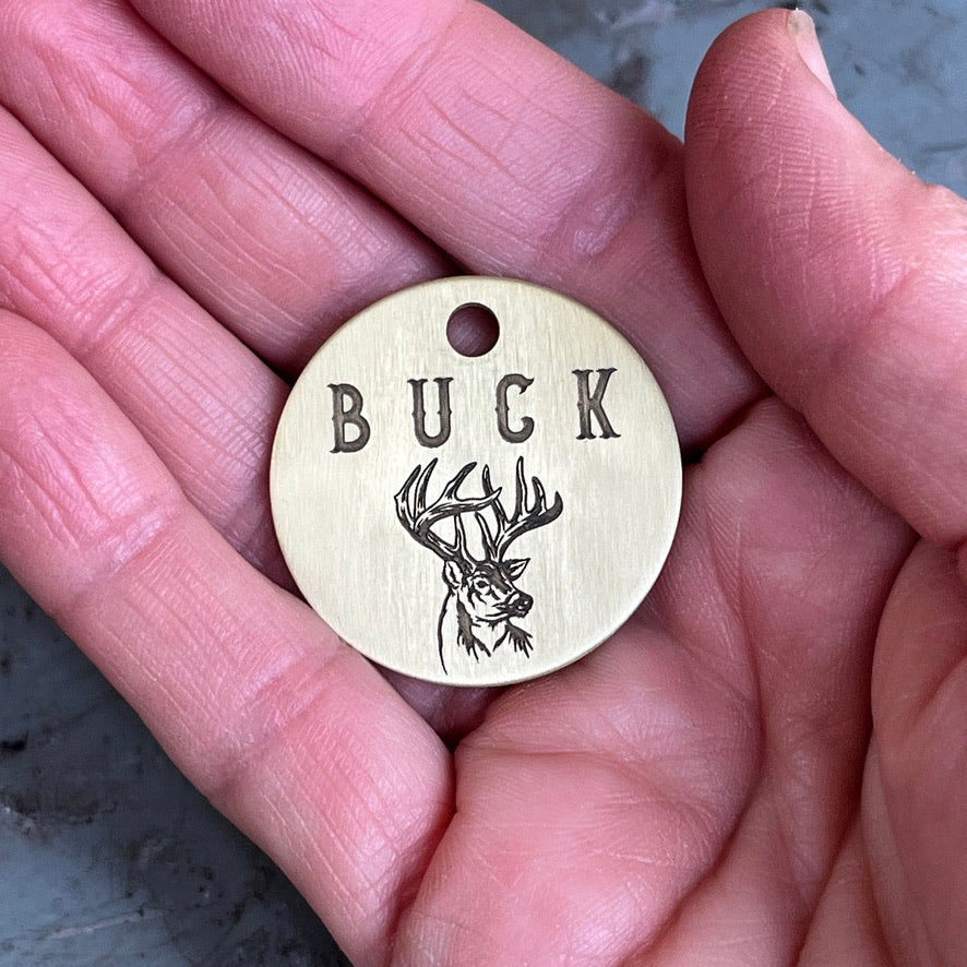 Buck Hunters Dog Tag