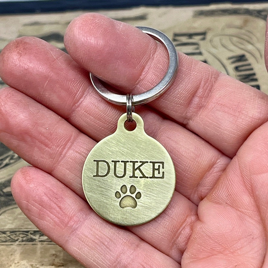 Medium Pawprint Dog Tag