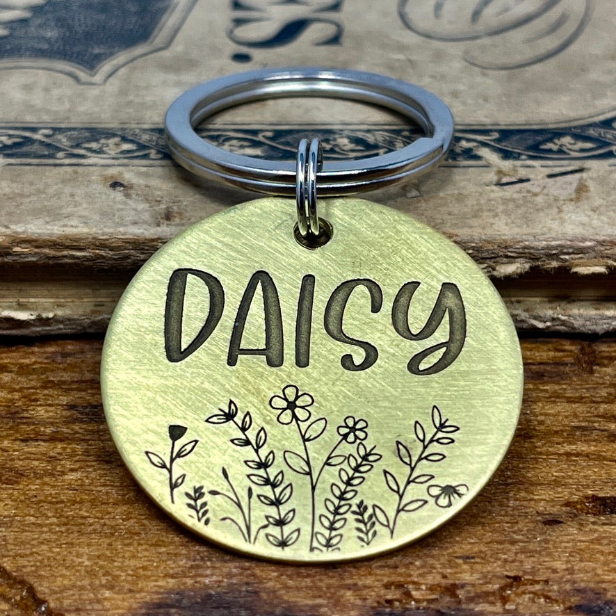 Wildflower Dog Tag