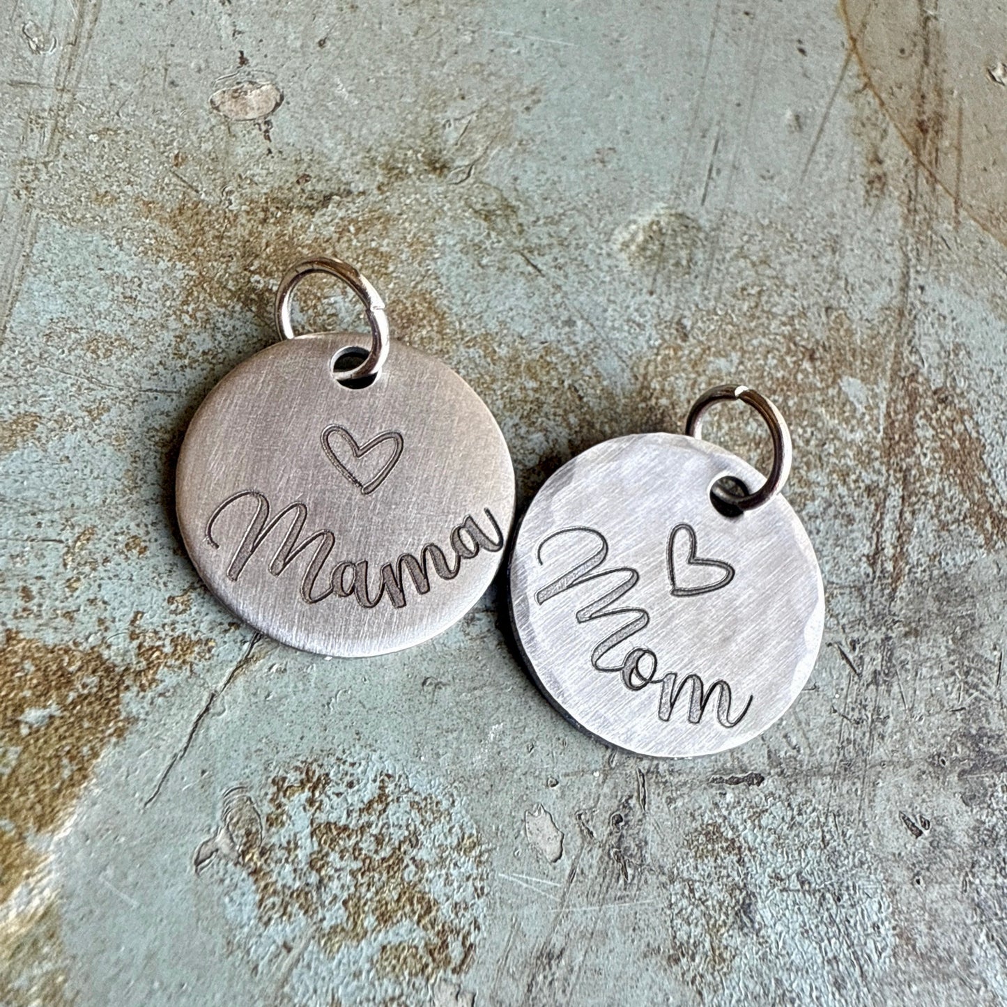 Mom Charm - Stainless Steel No Tarnish - Custom Engraved Charms for Mother