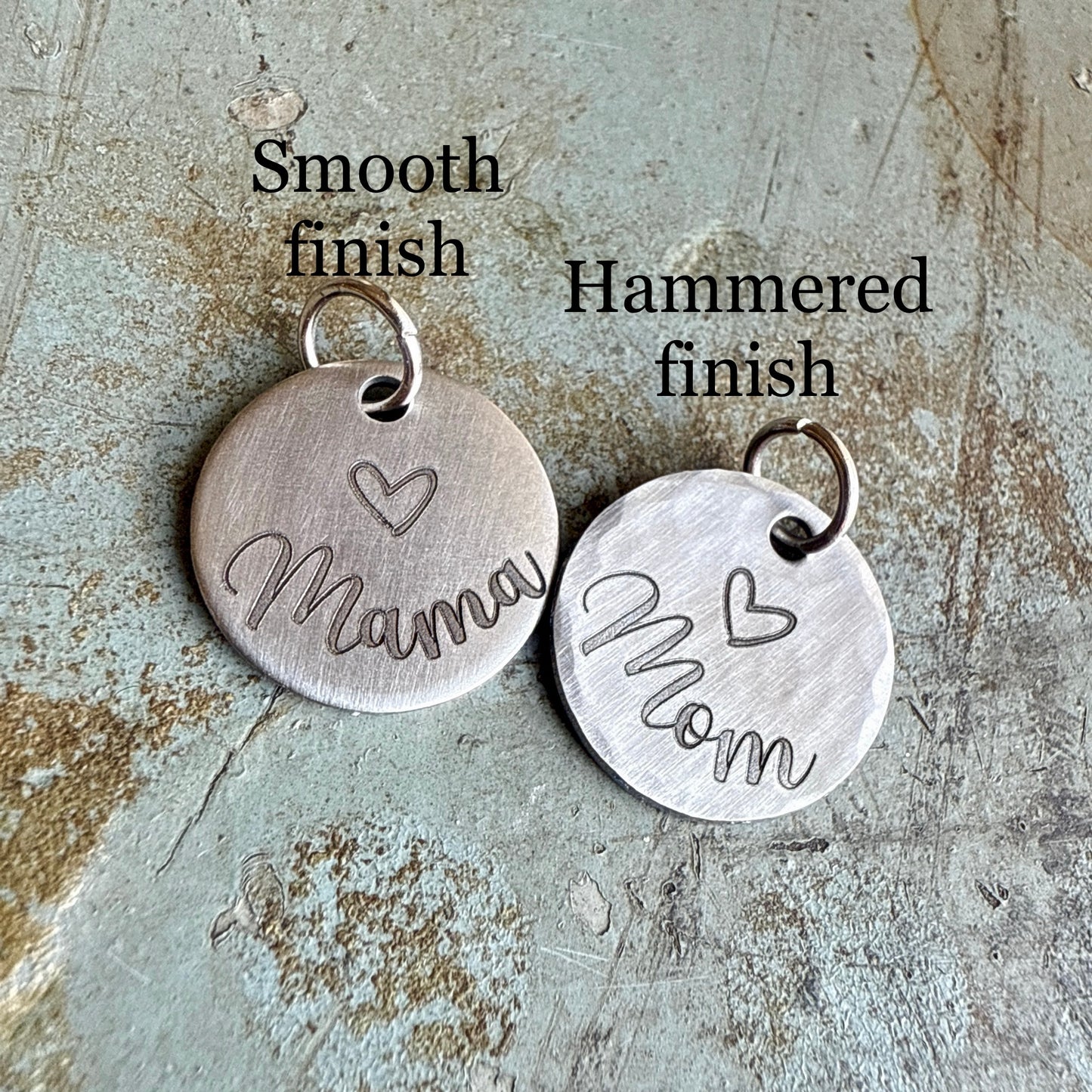 Mom Charm - Stainless Steel No Tarnish - Custom Engraved Charms for Mother