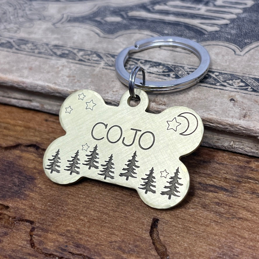 Woodland Bone Shaped Dog Tag