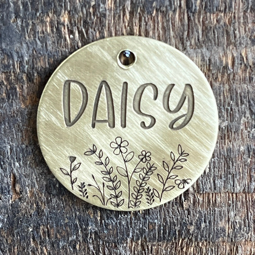 Wildflower Dog Tag