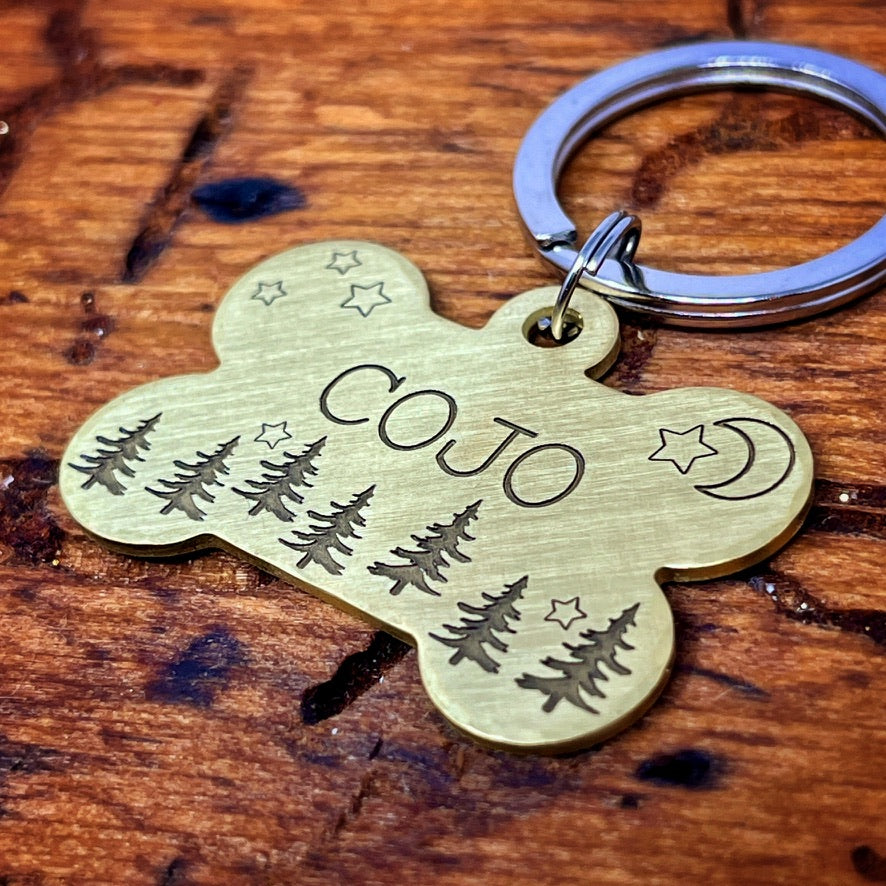 Woodland Bone Shaped Dog Tag