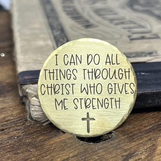 Scripture Gifts - Philippians 4 Pocket Coin - I Can Do All Things Through Christ