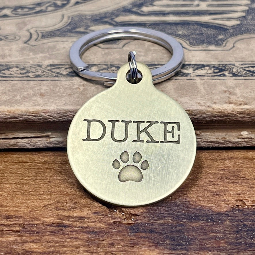 Medium Pawprint Dog Tag