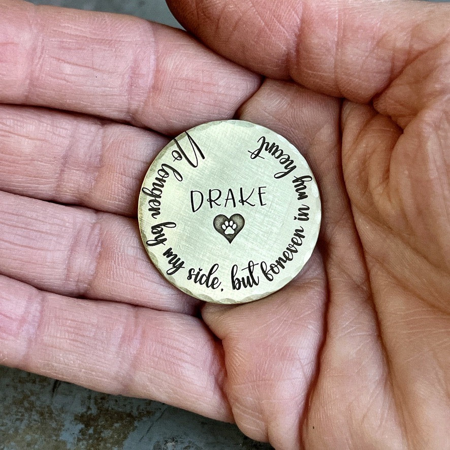 Personalized Gift for Loss Pet - Memorial Token for Dog Loss- Pet Memorial