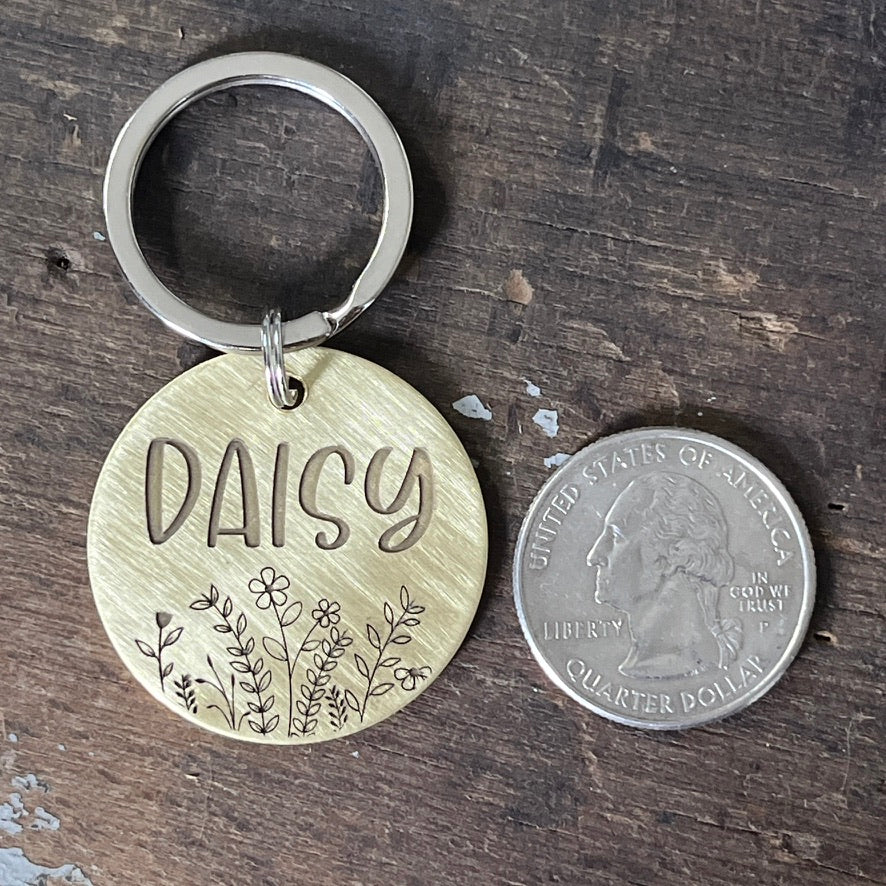 Wildflower Dog Tag