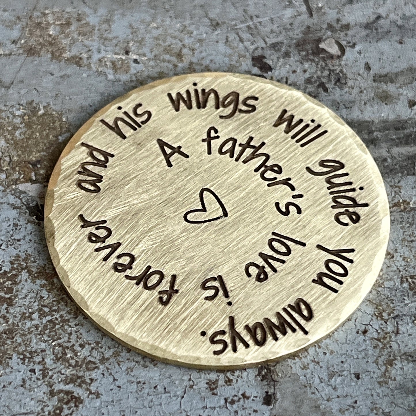 In Loving Memory Memorial Token for Comfort & Remembrance - Heartfelt Bereavement Gift for Loss of Father