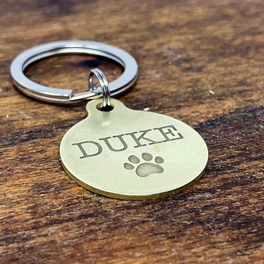 Medium Pawprint Dog Tag