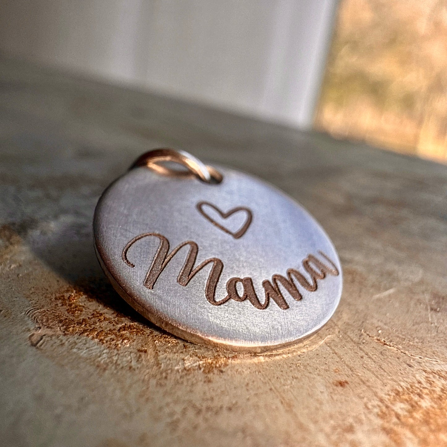 Mom Charm - Stainless Steel No Tarnish - Custom Engraved Charms for Mother