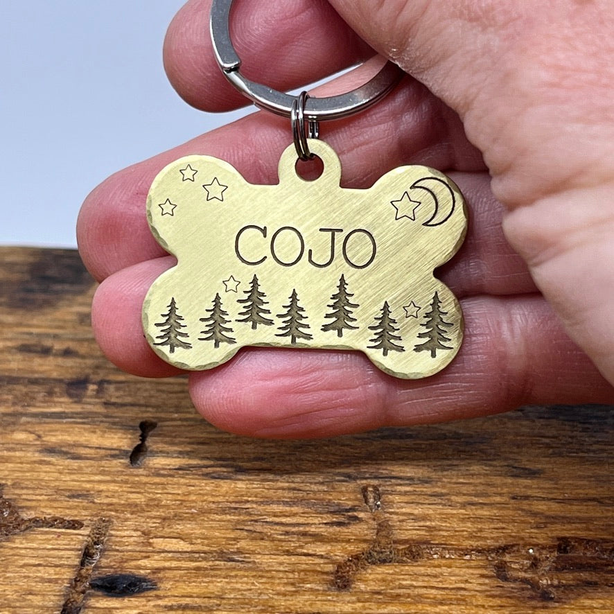 Woodland Bone Shaped Dog Tag