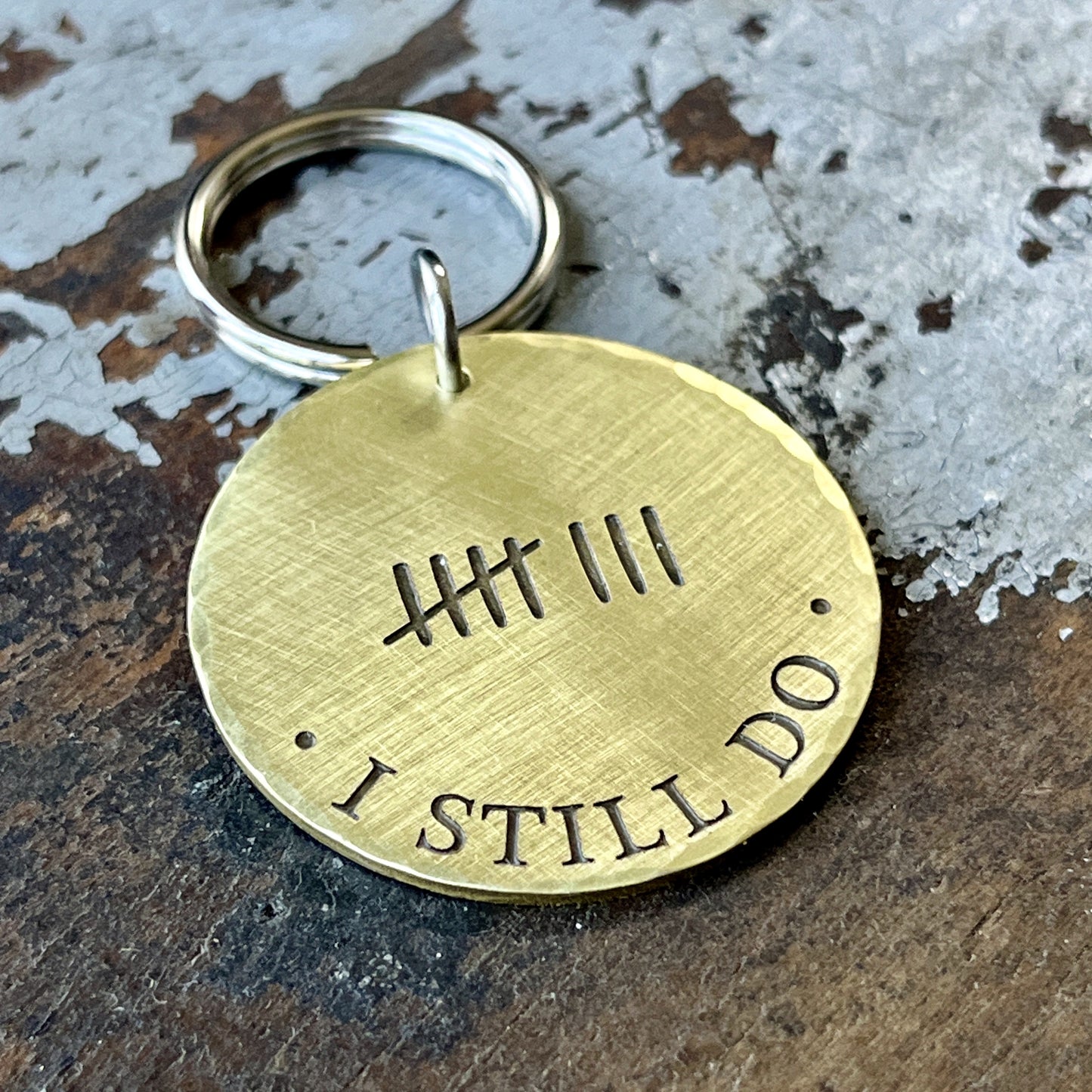 Anniversary Gift for Him - Tally Marks Keychain - I Still Do Anniversary Gift - Personalized Keychain