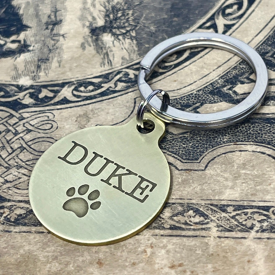 Medium Pawprint Dog Tag