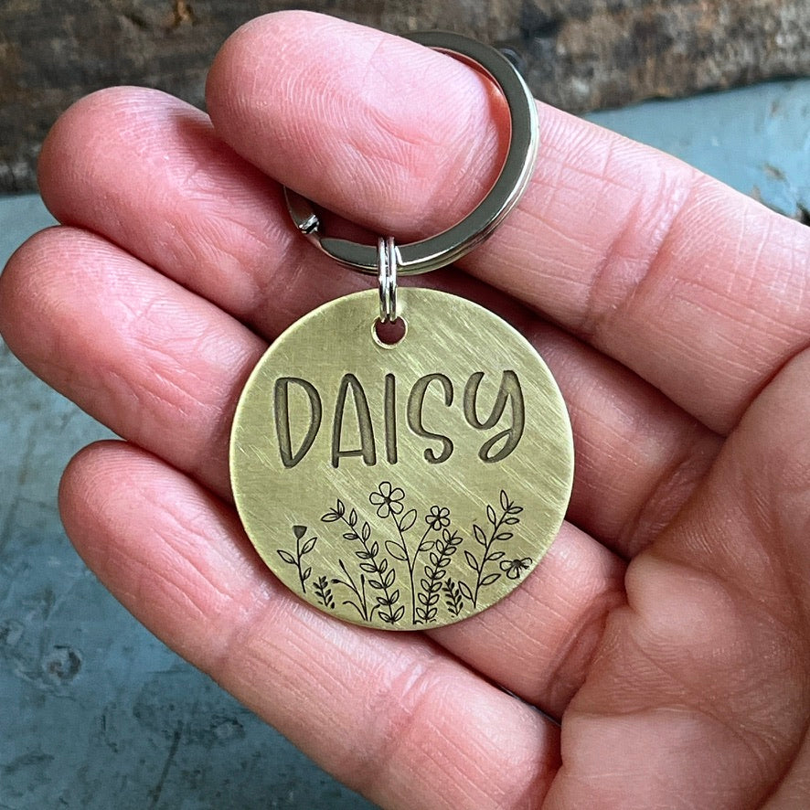 Wildflower Dog Tag