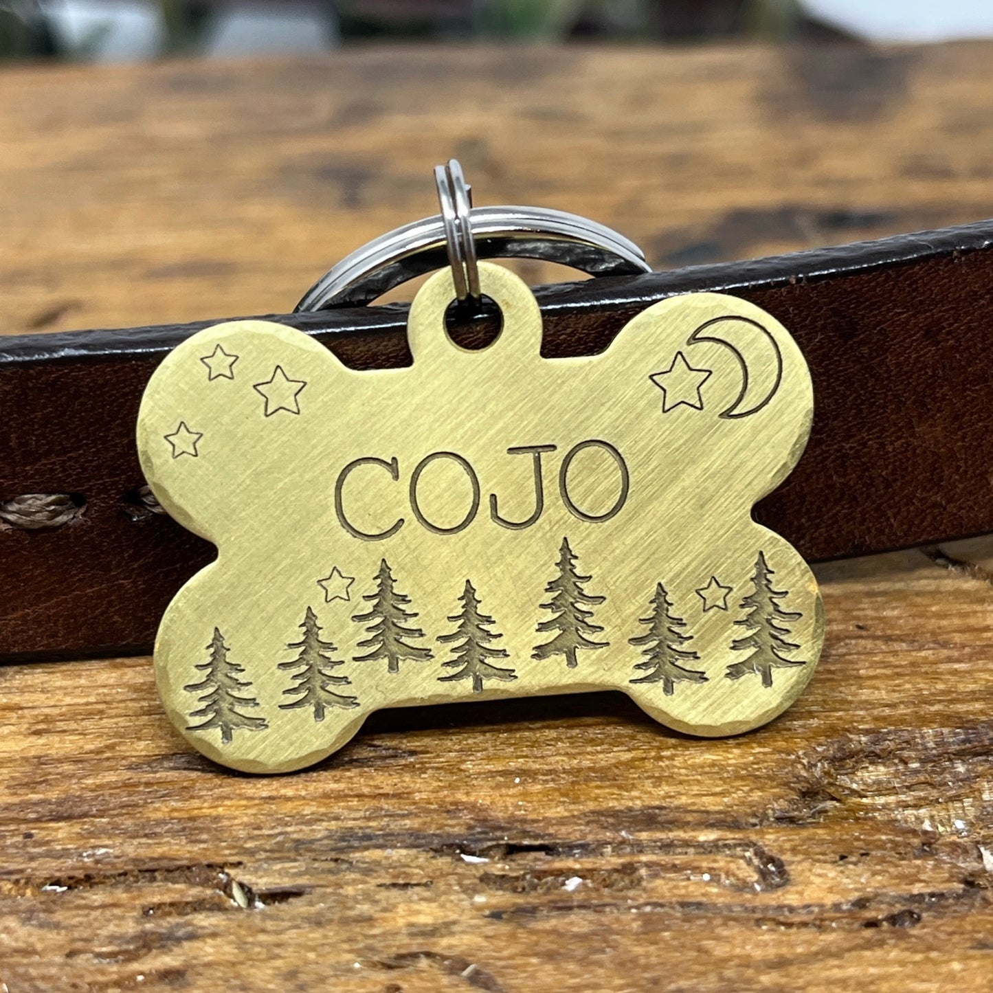 Woodland Bone Shaped Dog Tag